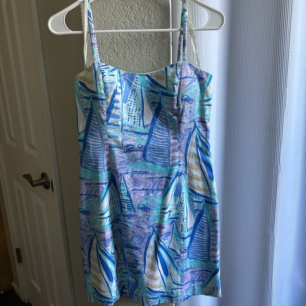 Lilly Pulitzer Blue and Purple Patterned Dress